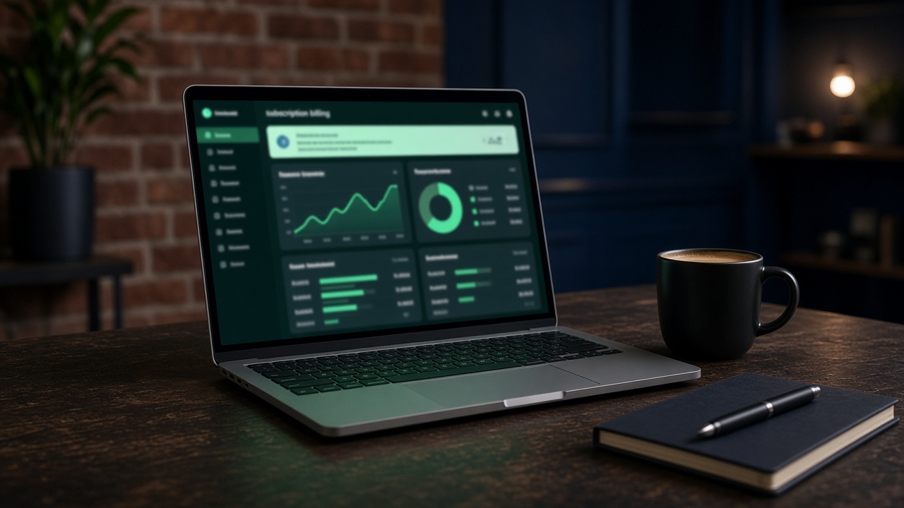 SaaS operations dashboard with billing and admin charts